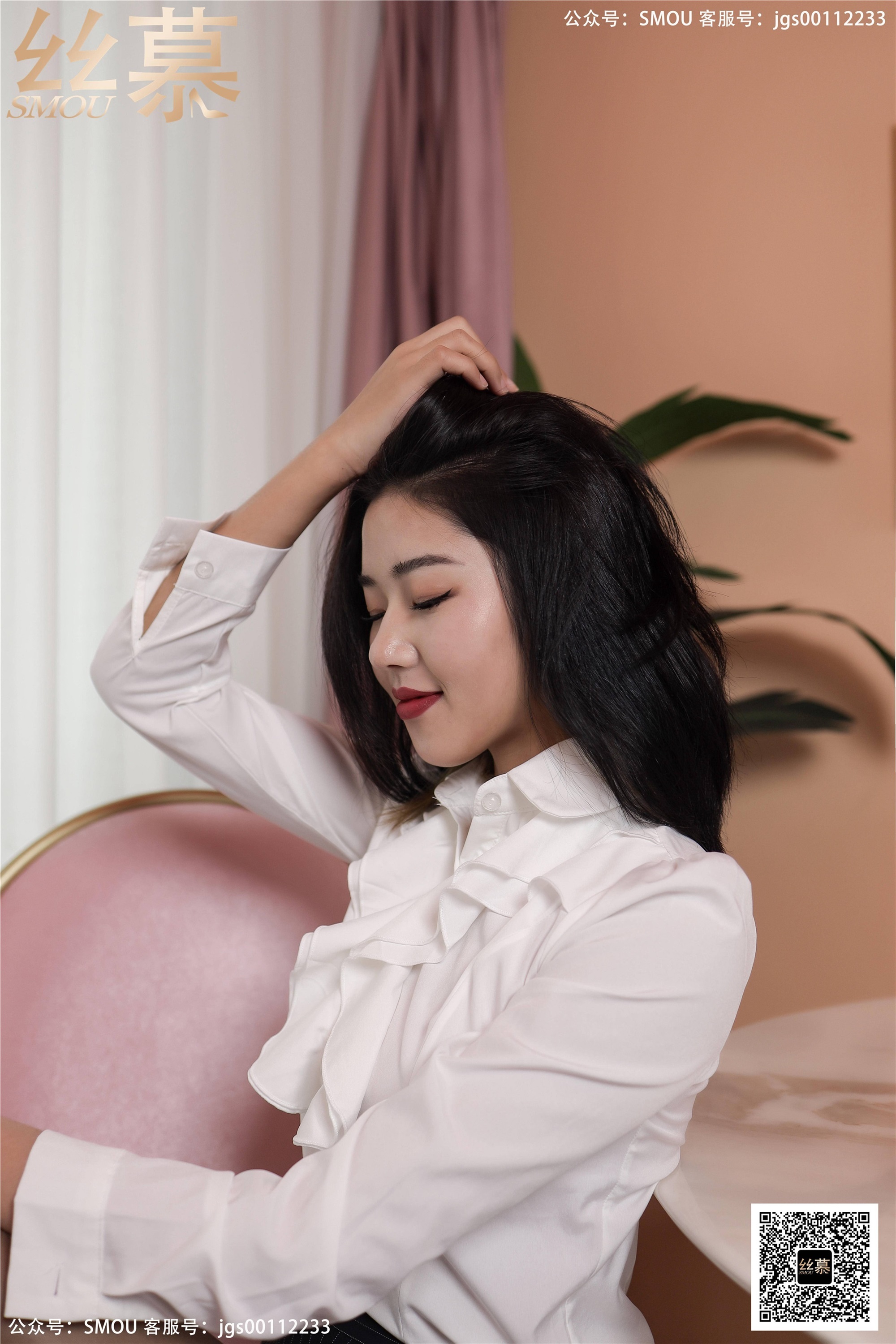 丝慕写真 SM422 天天一元 模特：新模《珠光T裆连裤袜》